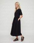 Matilda Black Midi Dress