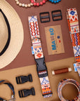 Boho Collection Dog Collar - Durable with Vibrant Hippie Colors & Quick Fastening by Matteo at www.brixbailey.com