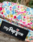 Luxury Blue Meadow Floral Dog Lead for Chihuahuas, Toy Breeds & Small Puppies