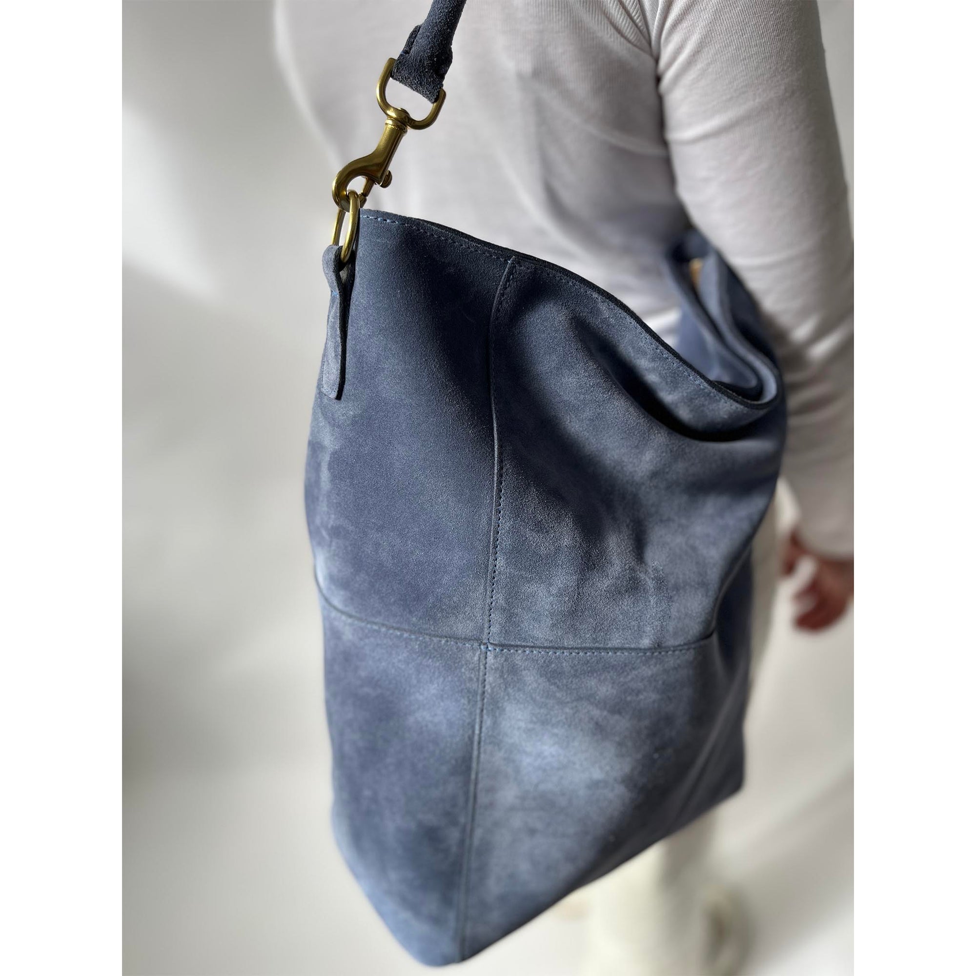 Meletti Powder Blue Suede