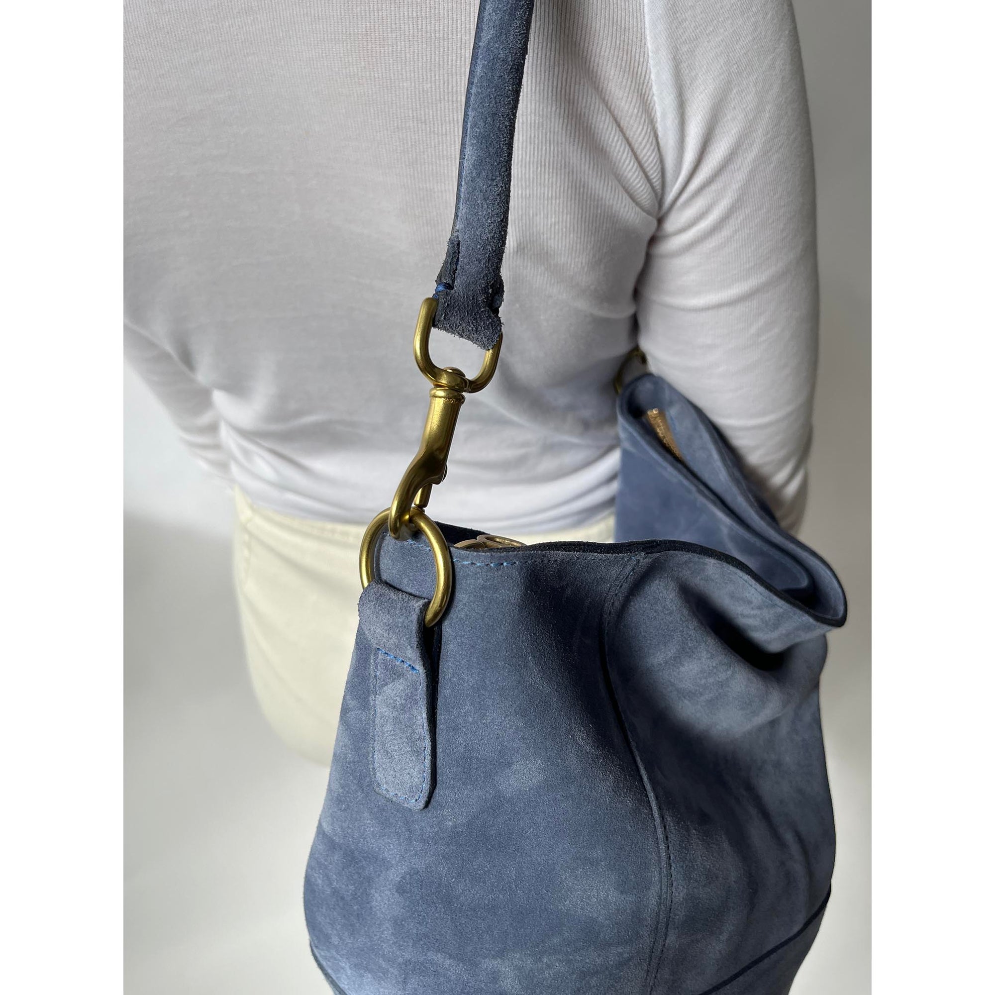 Meletti Powder Blue Suede