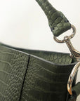 The Meletti bag in Croco Green