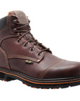 Men's 6" Comfort Work Boot Dark Brown Leather Boots-1