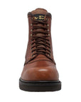 Men's 8" Brown Work Leather Boots-4