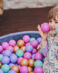 Baby Foam Ball Pit with Flower Pattern 90 cm x 90 cm x 40 cm
