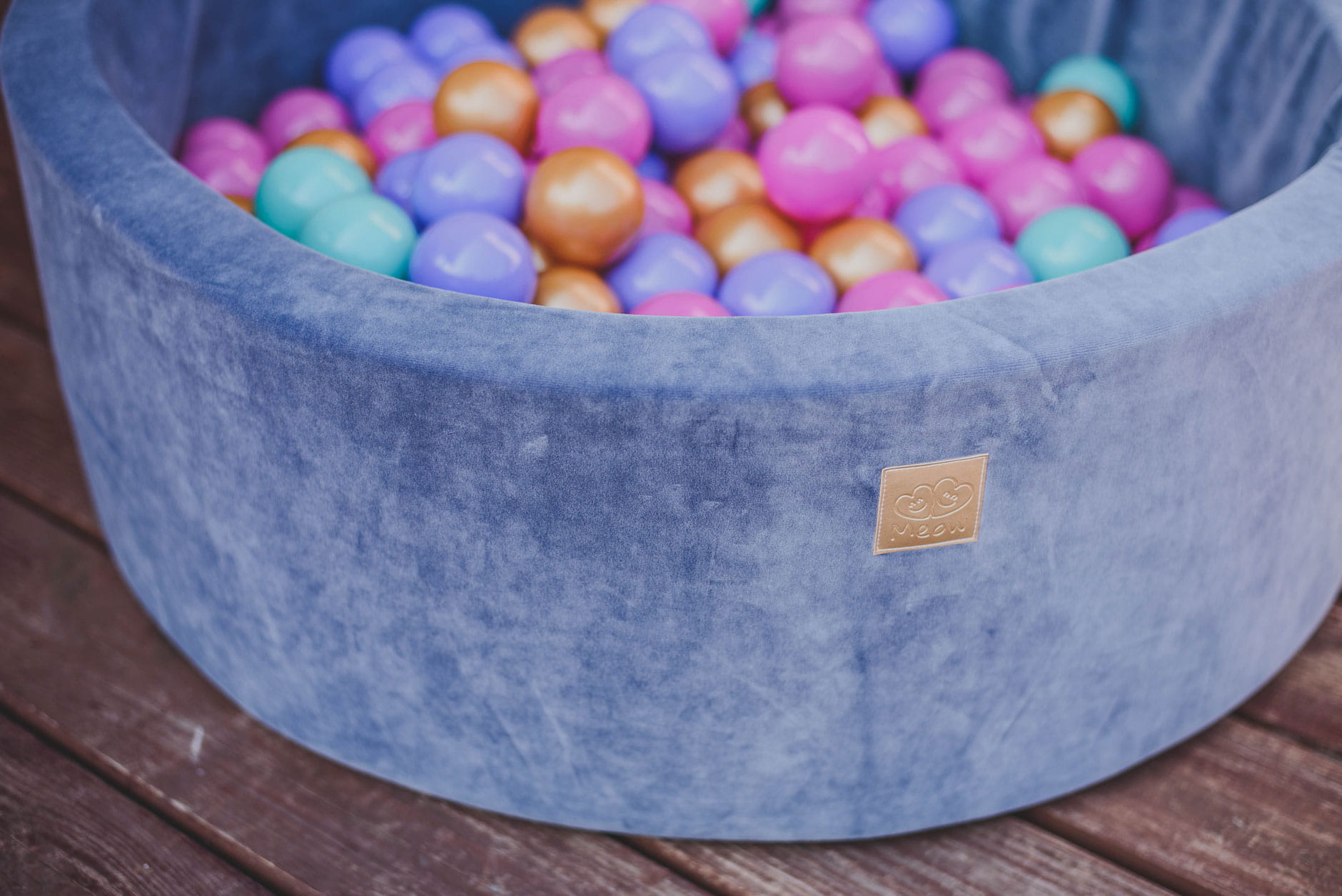 Baby Foam Ball Pit with Flower Pattern 90 cm x 90 cm x 40 cm