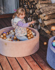 Baby Foam Ball Pit with Flower Pattern 90 cm x 90 cm x 40 cm