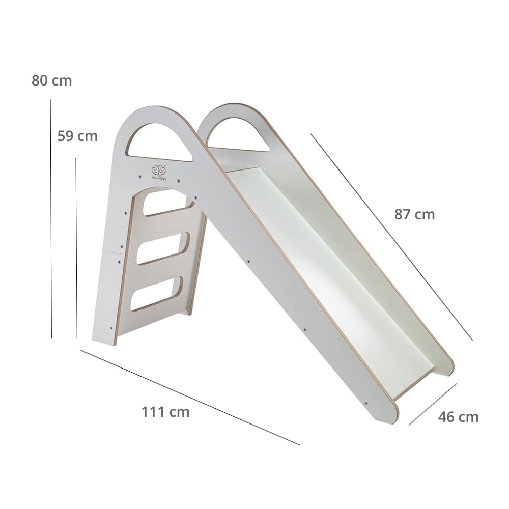 Wooden Indoor Scandi Slide for Children 87cm