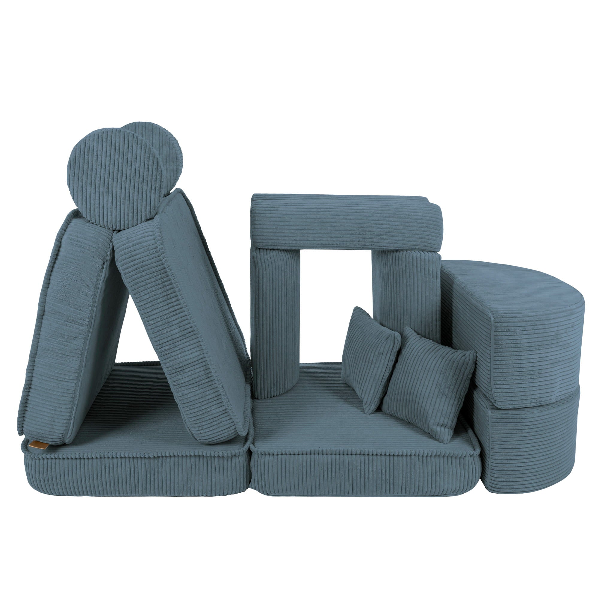Medium Modular Sofa for Kids in Turquoise