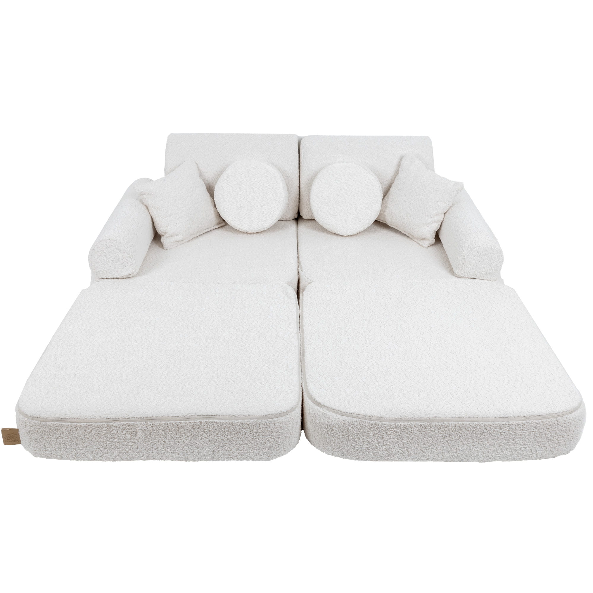 Medium Modular Sofa for Kids in Boucle White