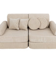 Medium Modular Sofa for Kids in Slimcord Ecru