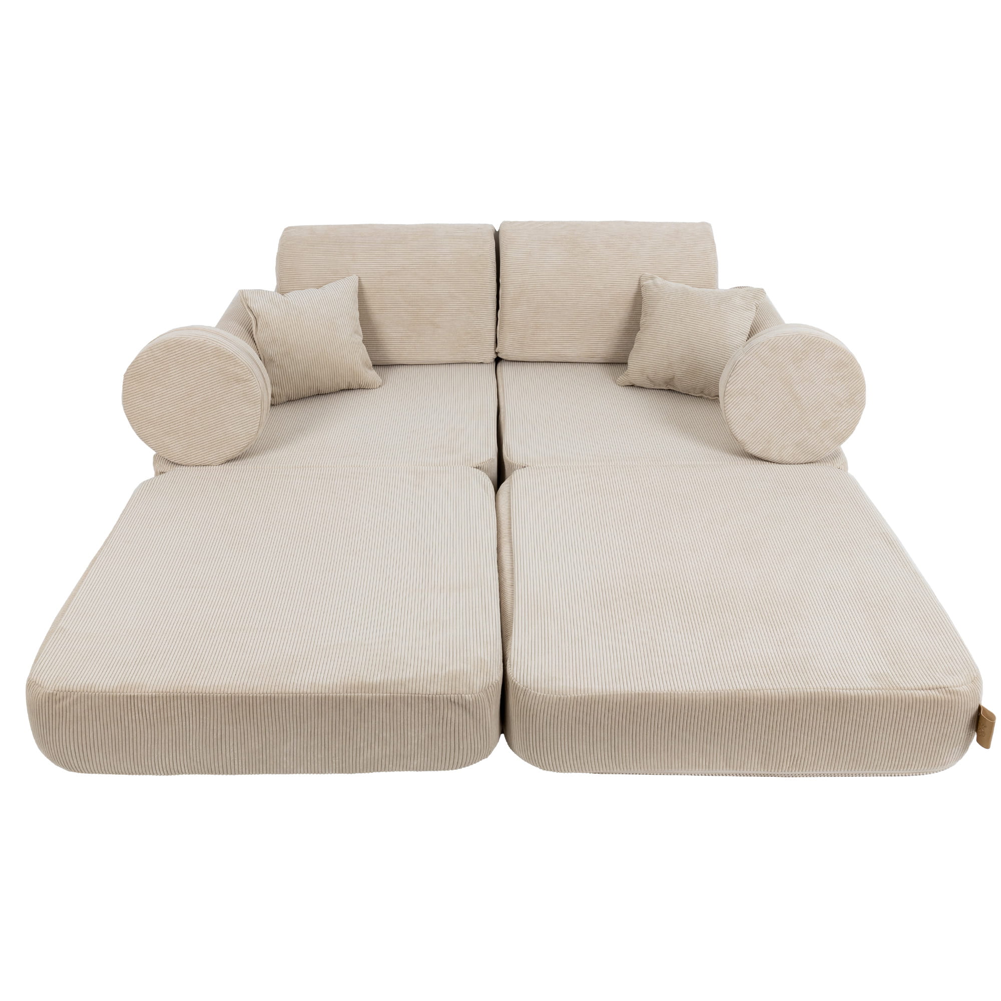 Medium Modular Sofa for Kids in Slimcord Ecru