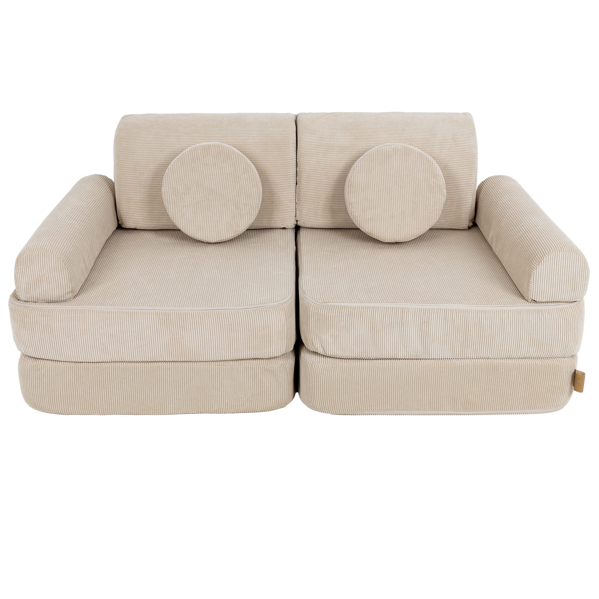 Medium Modular Sofa for Kids in Slimcord Ecru
