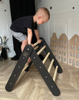 Large Wooden Pikler Ladder in Black