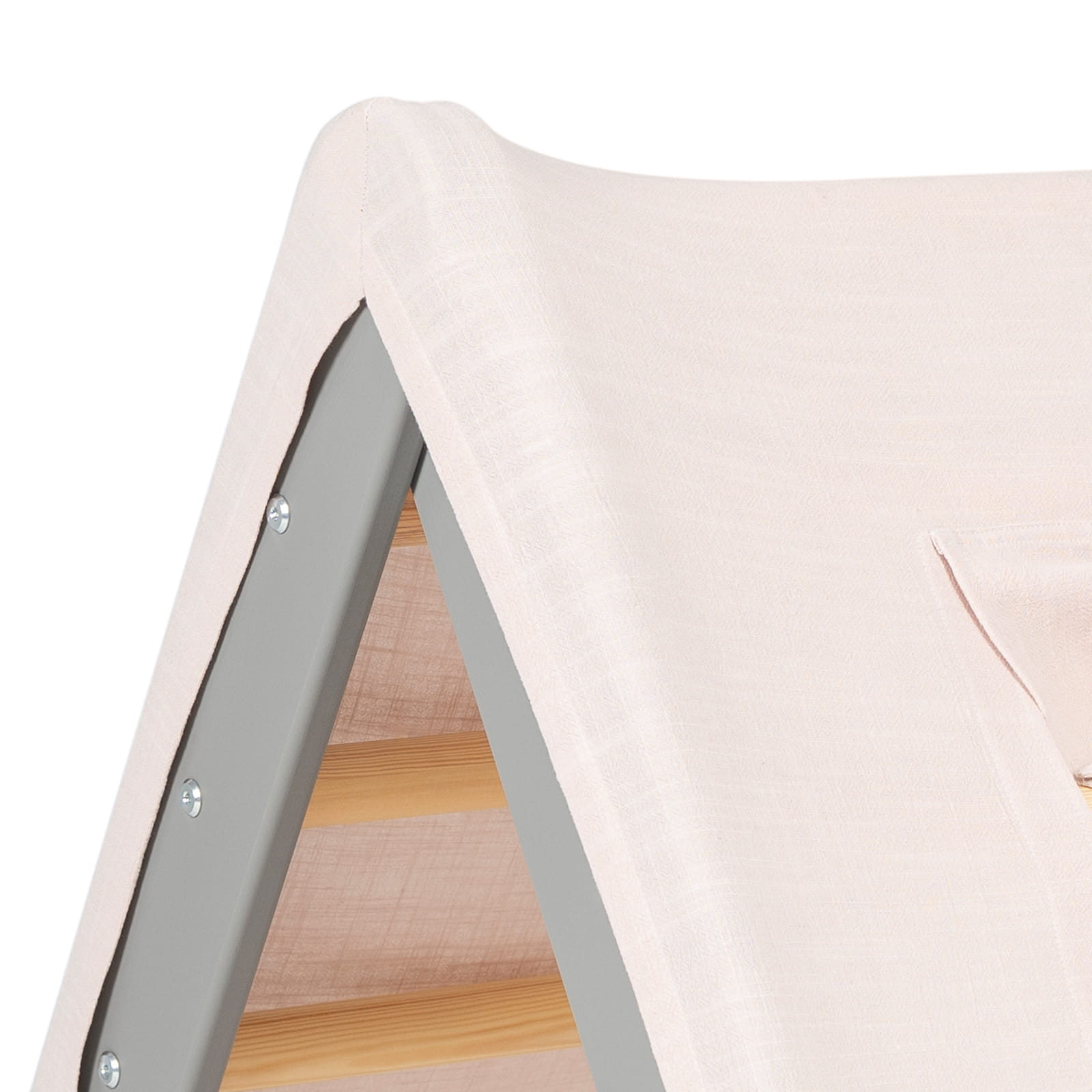 Grey Ladder Indoor Playhouse with Pink Cover