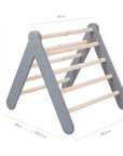 Wooden Pikler Climbing Ladder - Gray