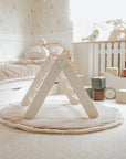 White Ladder House With a Pink Cover