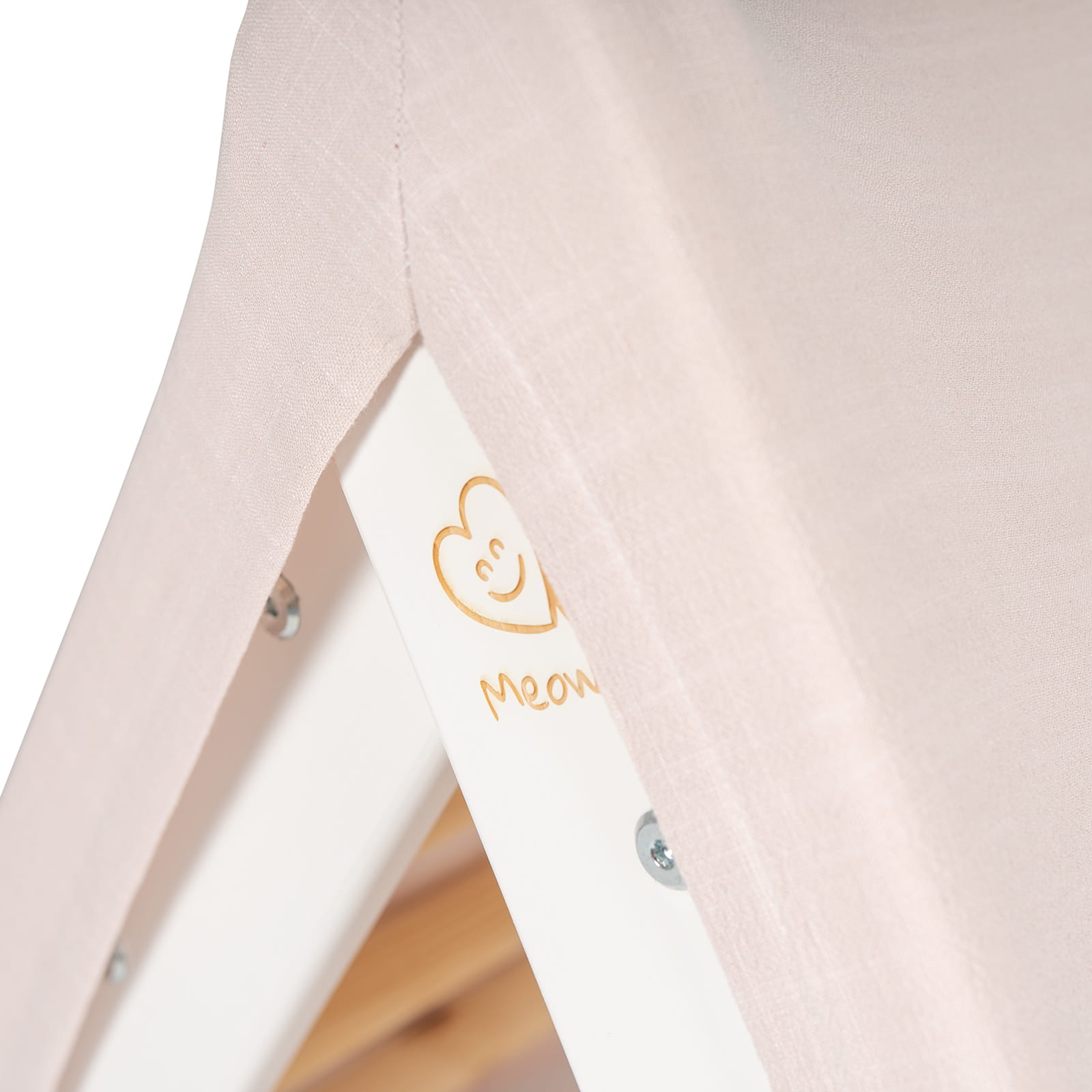 White Ladder Playhouse with Pink Canopy