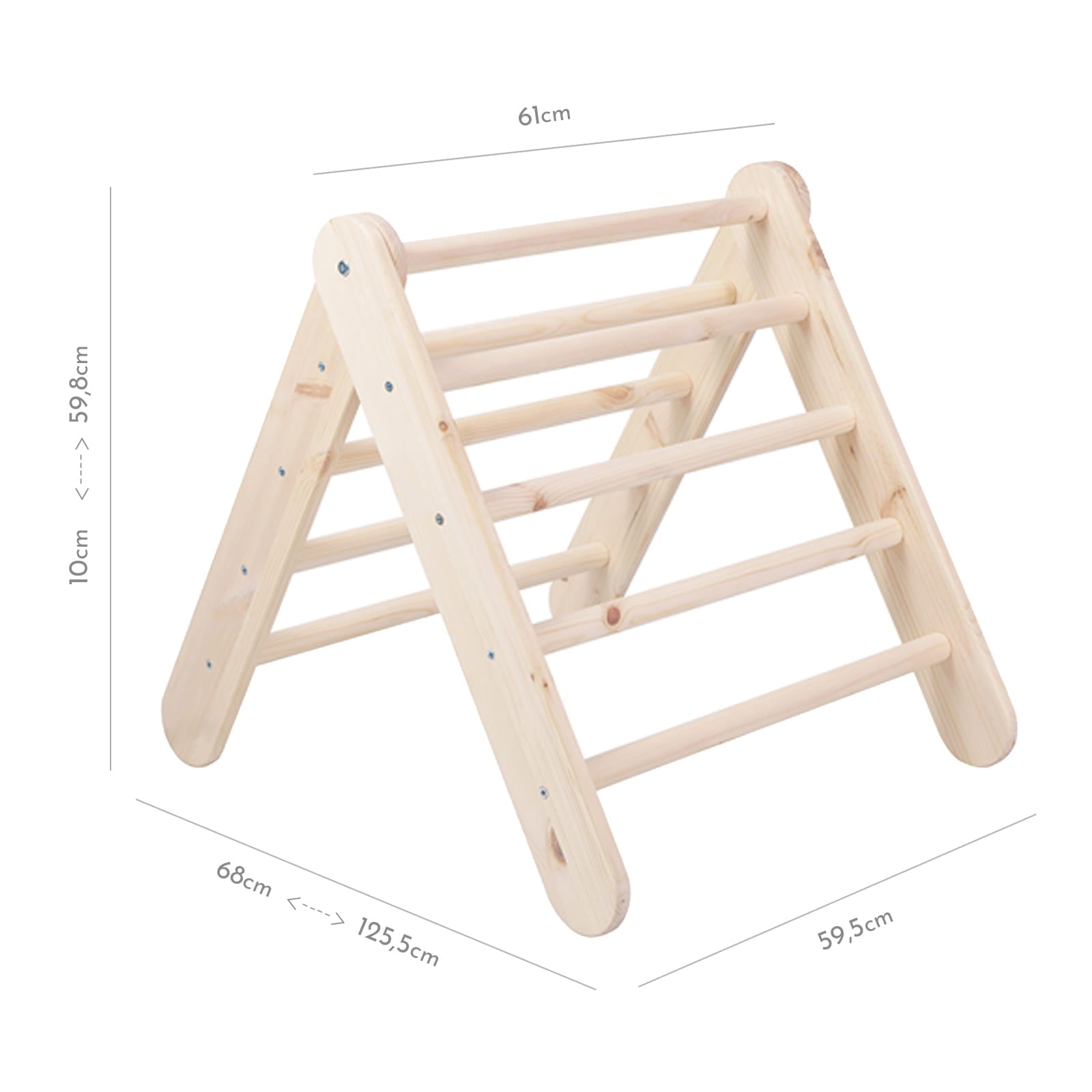 Wooden Climbing Ladder Natural Wood