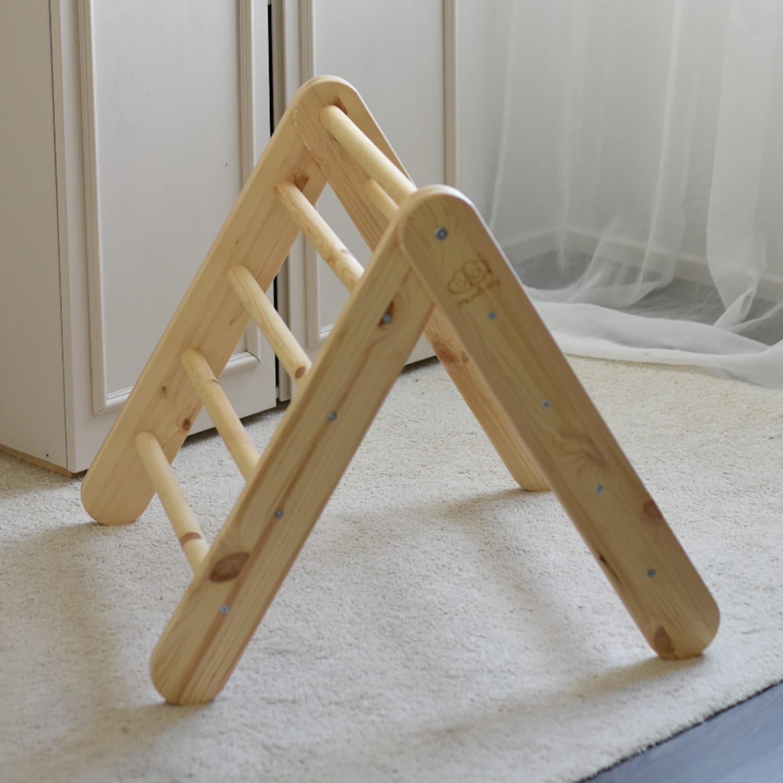 Wooden Climbing Ladder Natural Wood