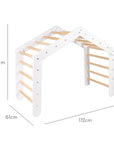 Large White Ladder House With a Pink Cover