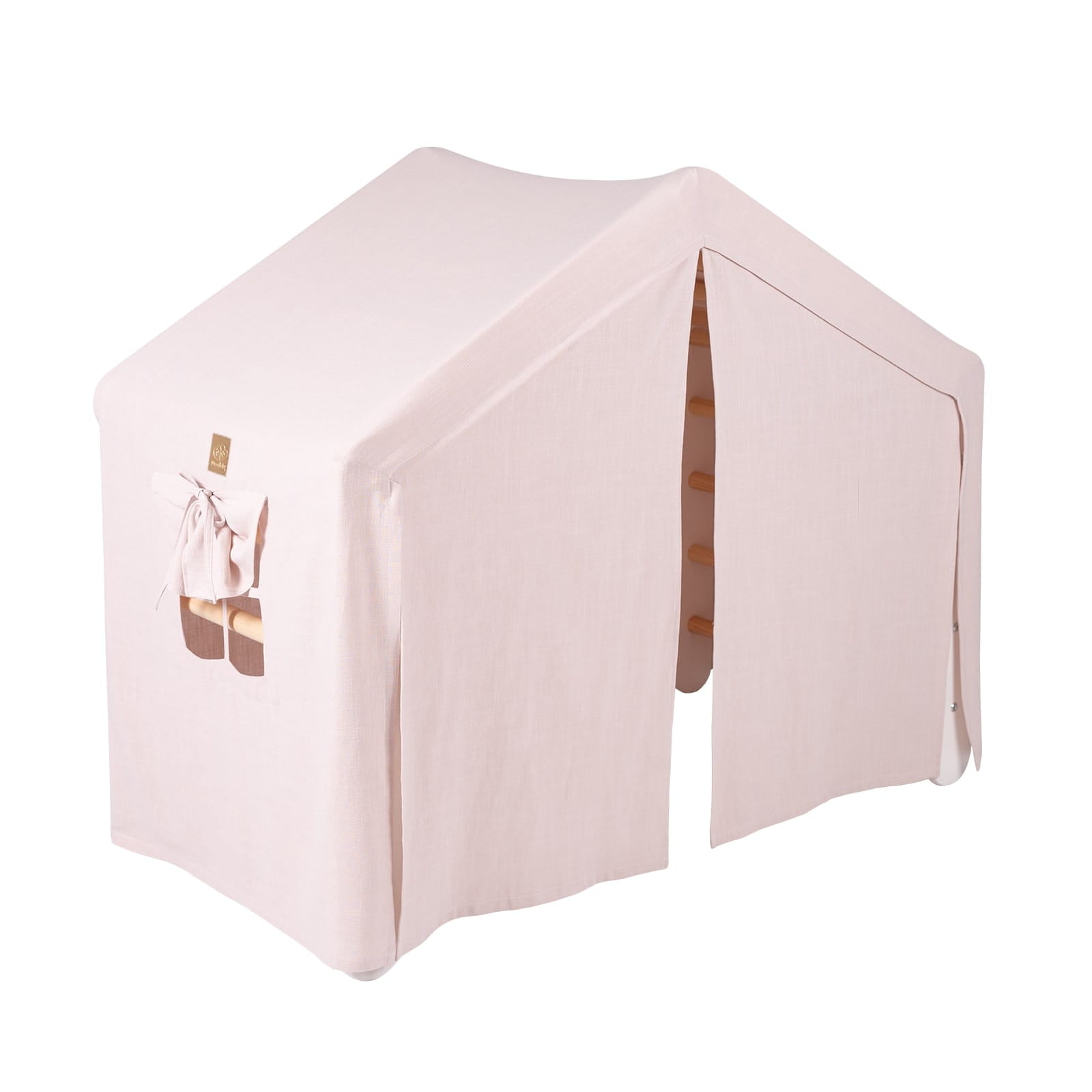 Large White Ladder House with Pink Tent Cover