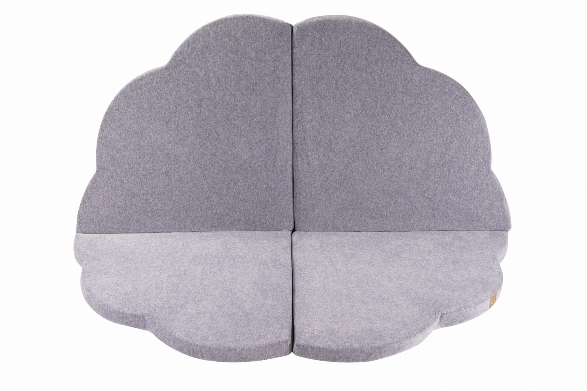 Cloud Shaped Light Grey Velvet Play Mat
