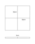 Play Mat for Kids - Square Light Grey Velvet