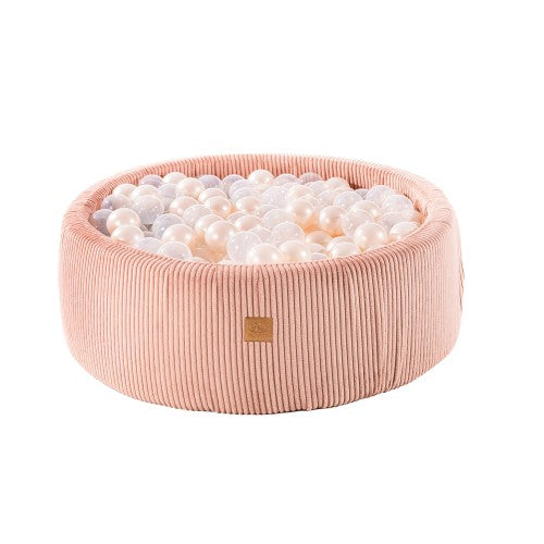 Round Ball Pit in Aesthetic Pink with 200 White Balls