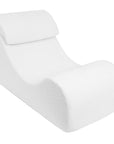Wave Lounger White Boucle