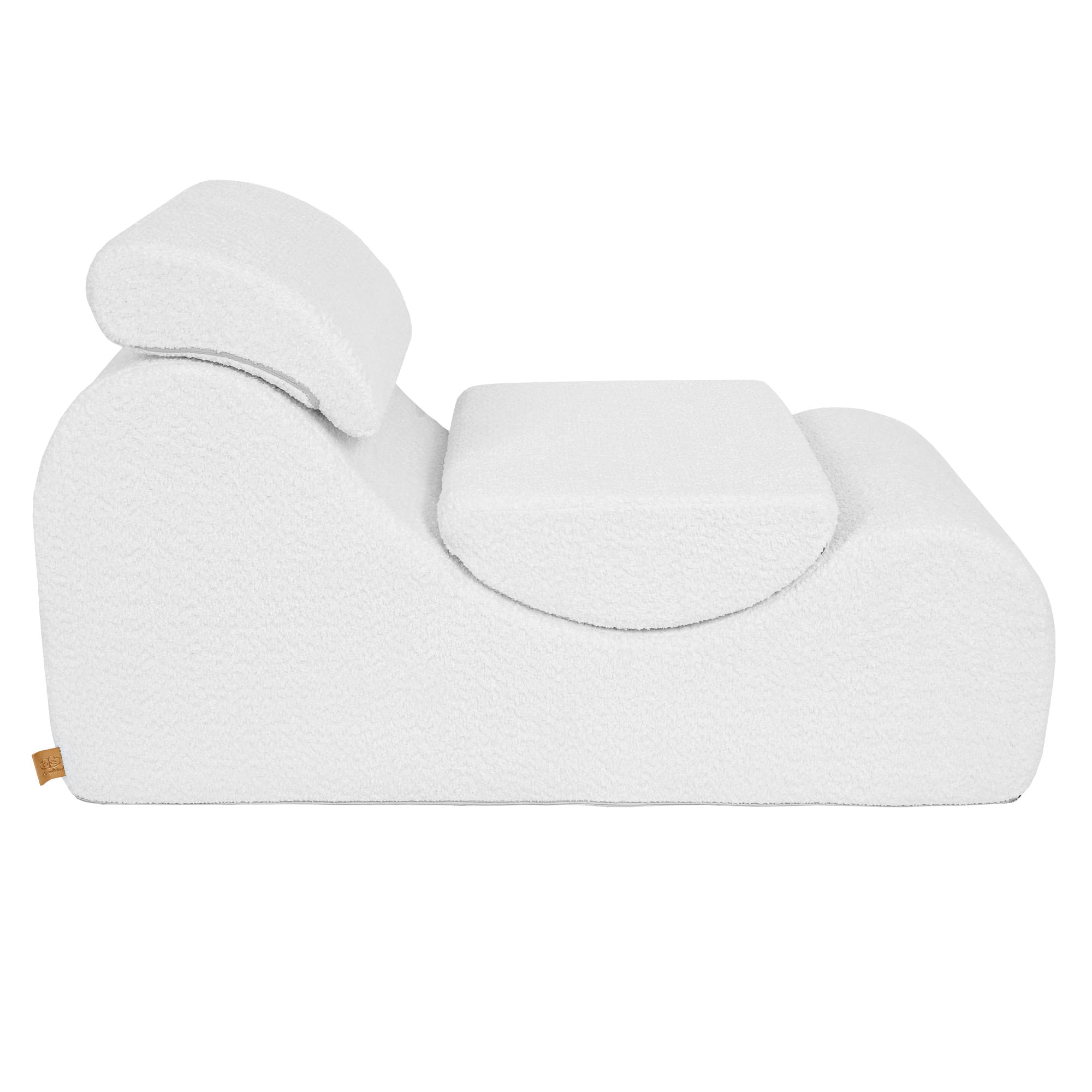 Wave Lounger White Boucle