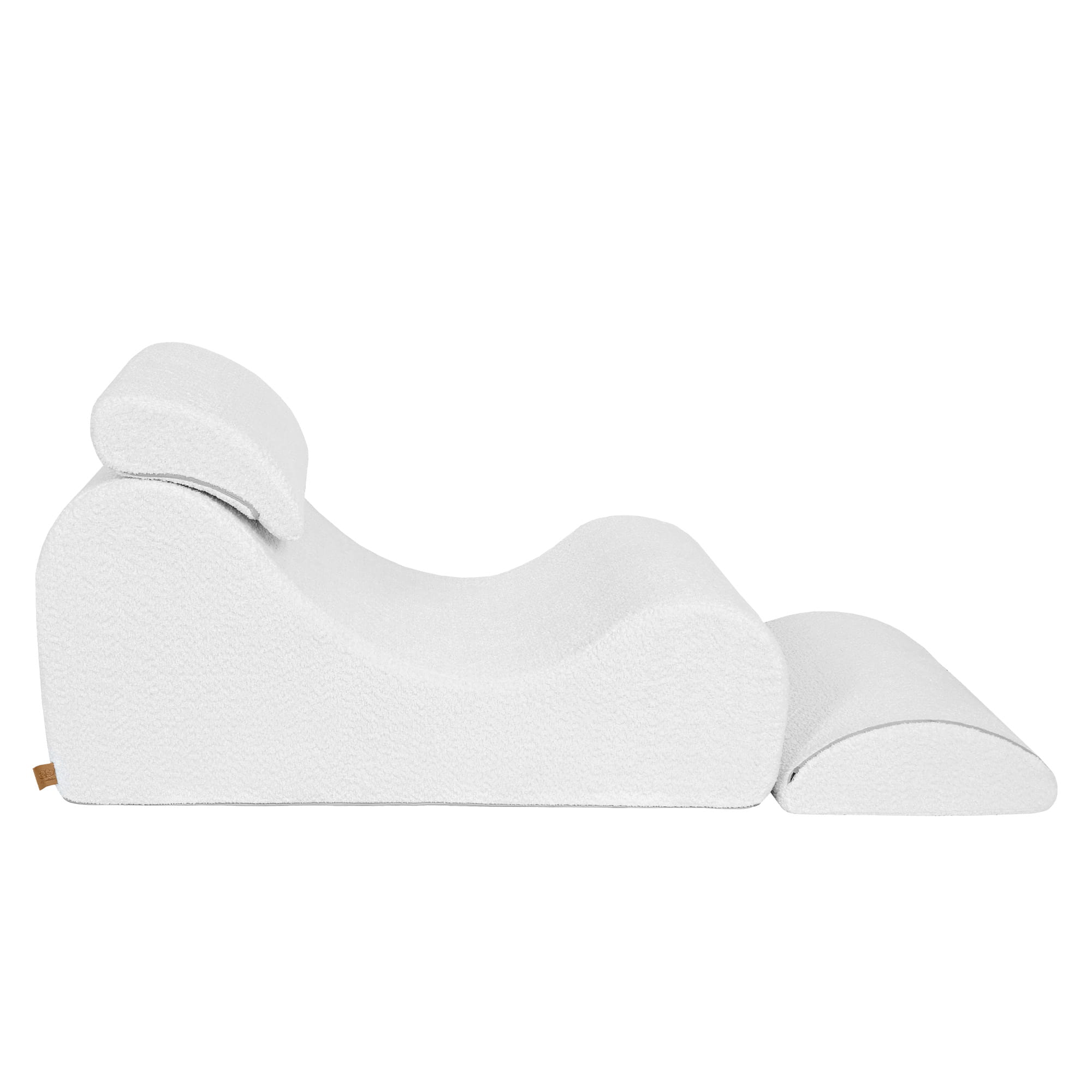 Wave Lounger White Boucle