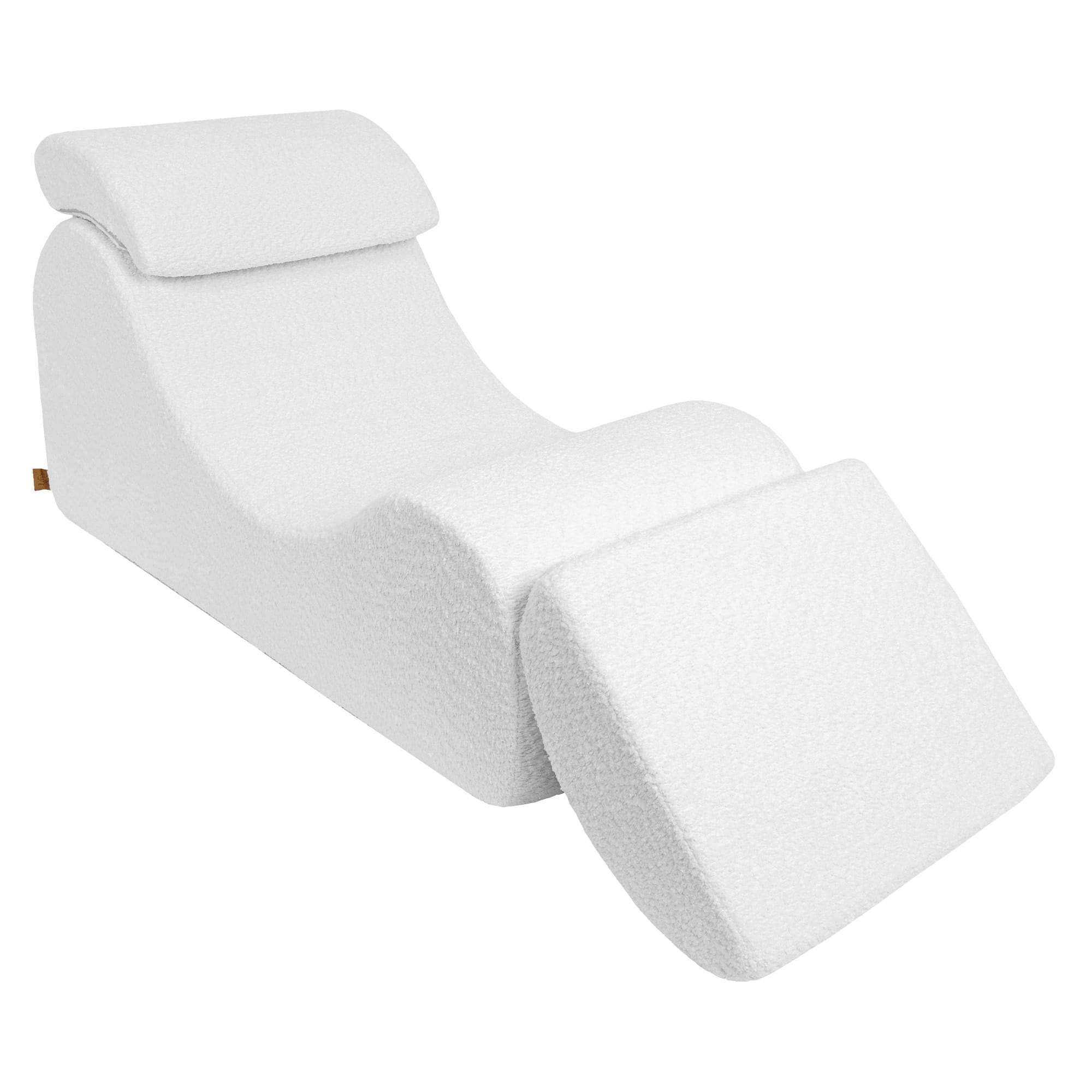 Wave Lounger White Boucle