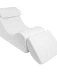 Wave Lounger White Boucle
