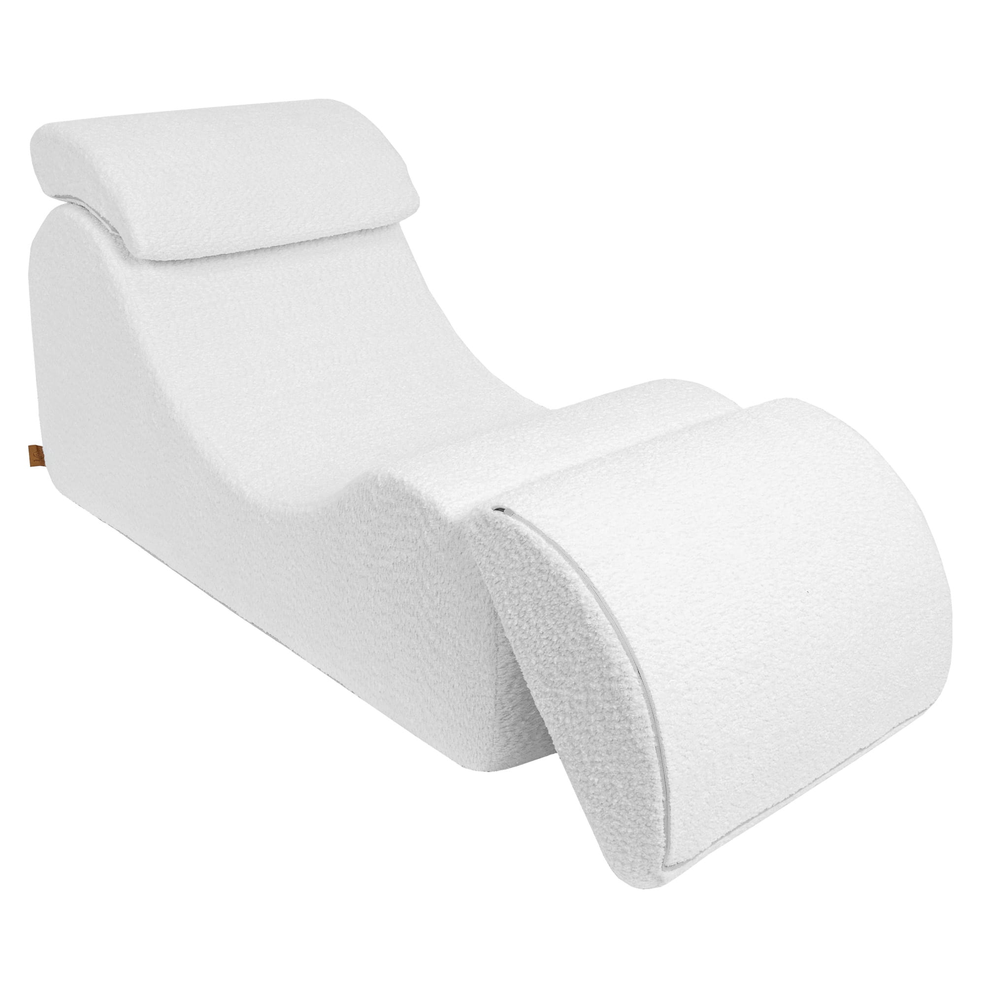 Wave Lounger White Boucle
