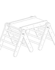 Climbing Triangle With Slide and Climbing Frame - Grey