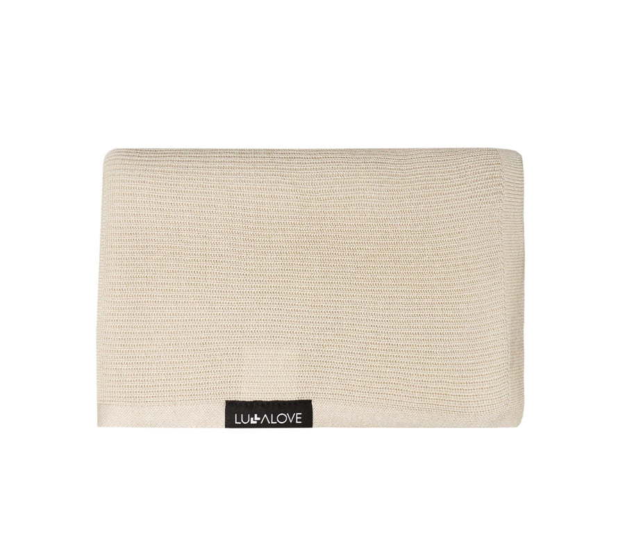 Soft Knitted Bamboo Swaddle Blanket - Breathable, Hypoallergenic & UV Resistant for Baby Comfort by Lullalove UK at brixbailey.com