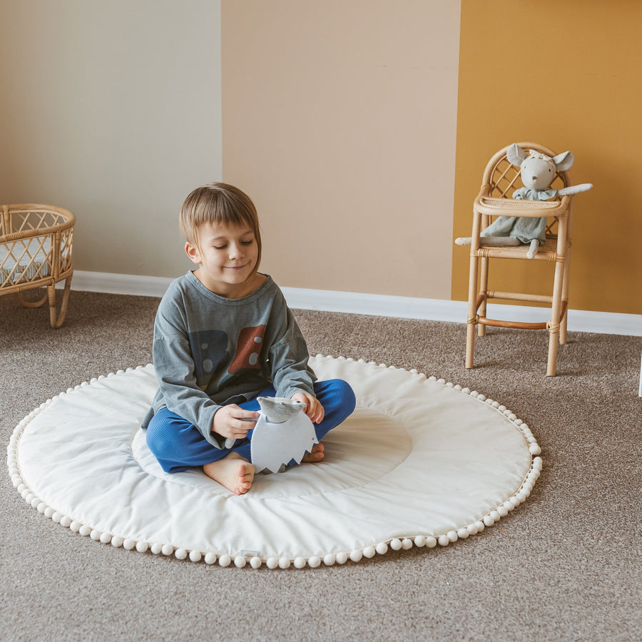 MINICAMP Kids Playmat in Ecru - Soft, Stylish & Hypoallergenic Cotton Playmat for Nurseries by Minicamp at brixbailey.com