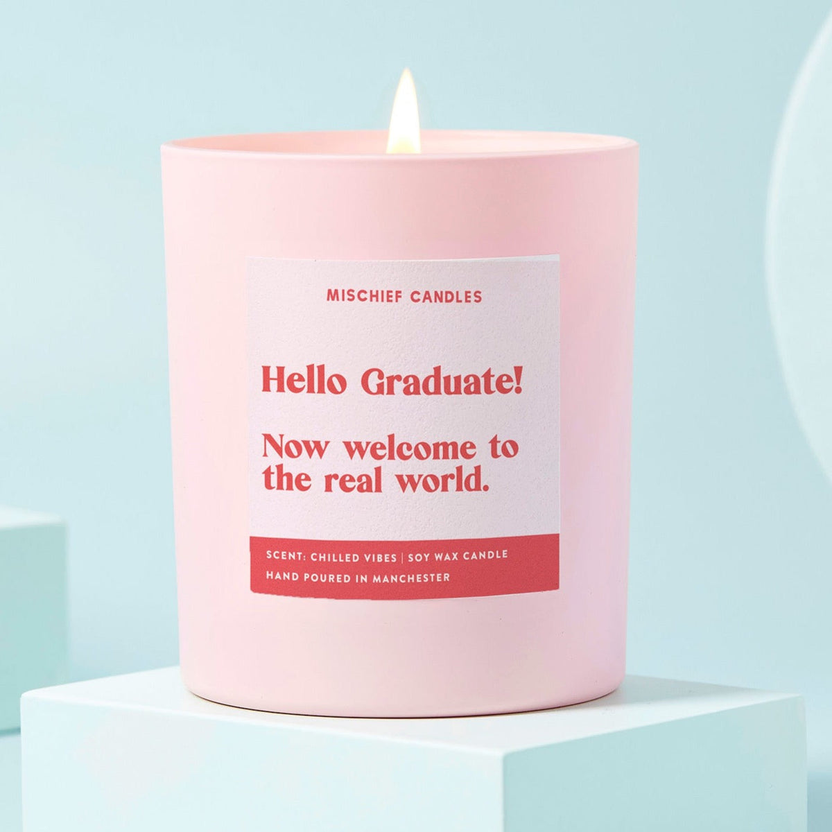 Welcome to the Real World Graduate Candle
