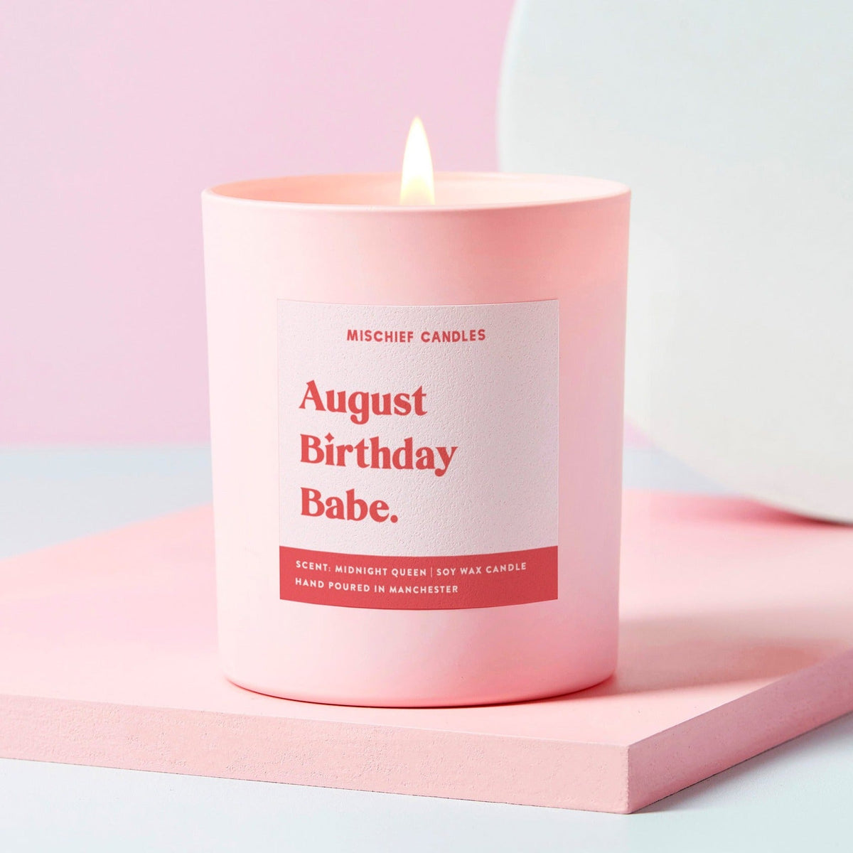 August Birthday Babe Candle