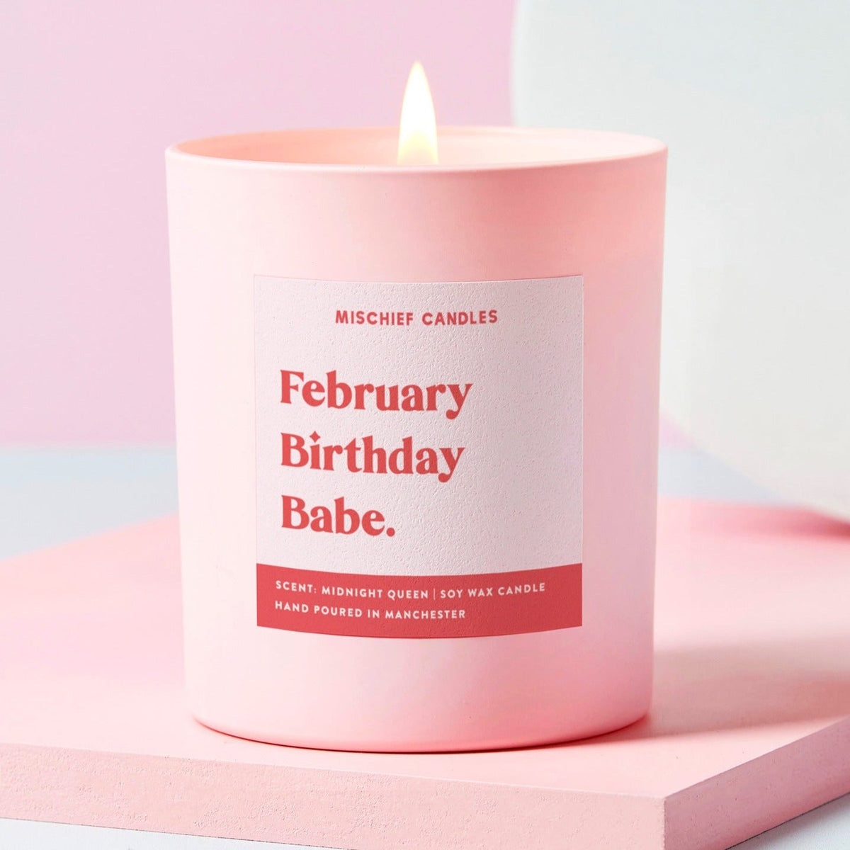 February Birthday Babe Candle