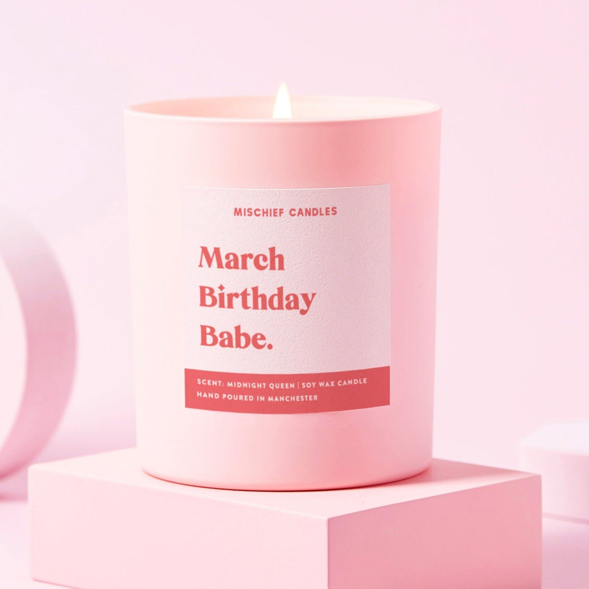 March Birthday Babe Candle