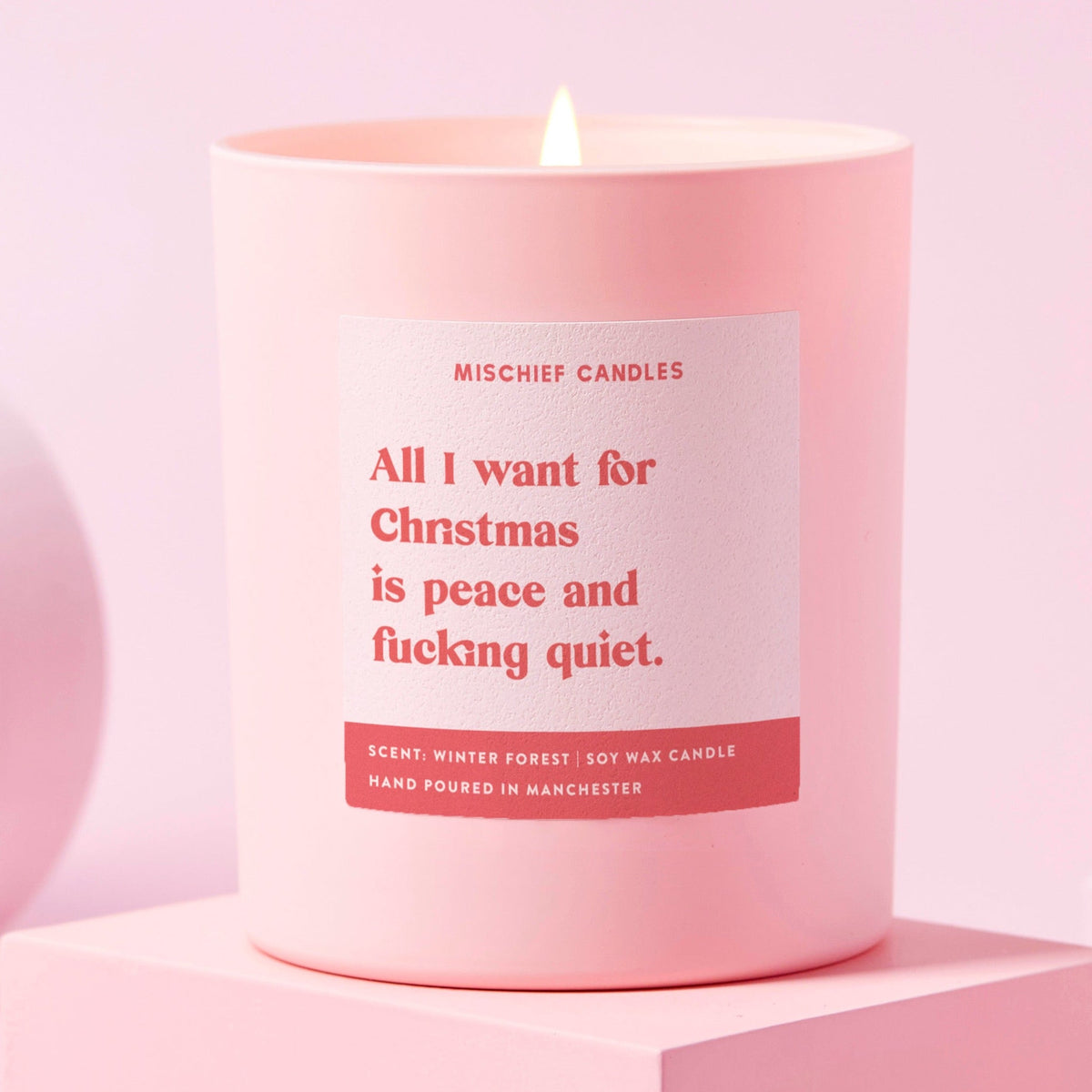 All I Want For Christmas Is Peace and Fucking Quiet Candle
