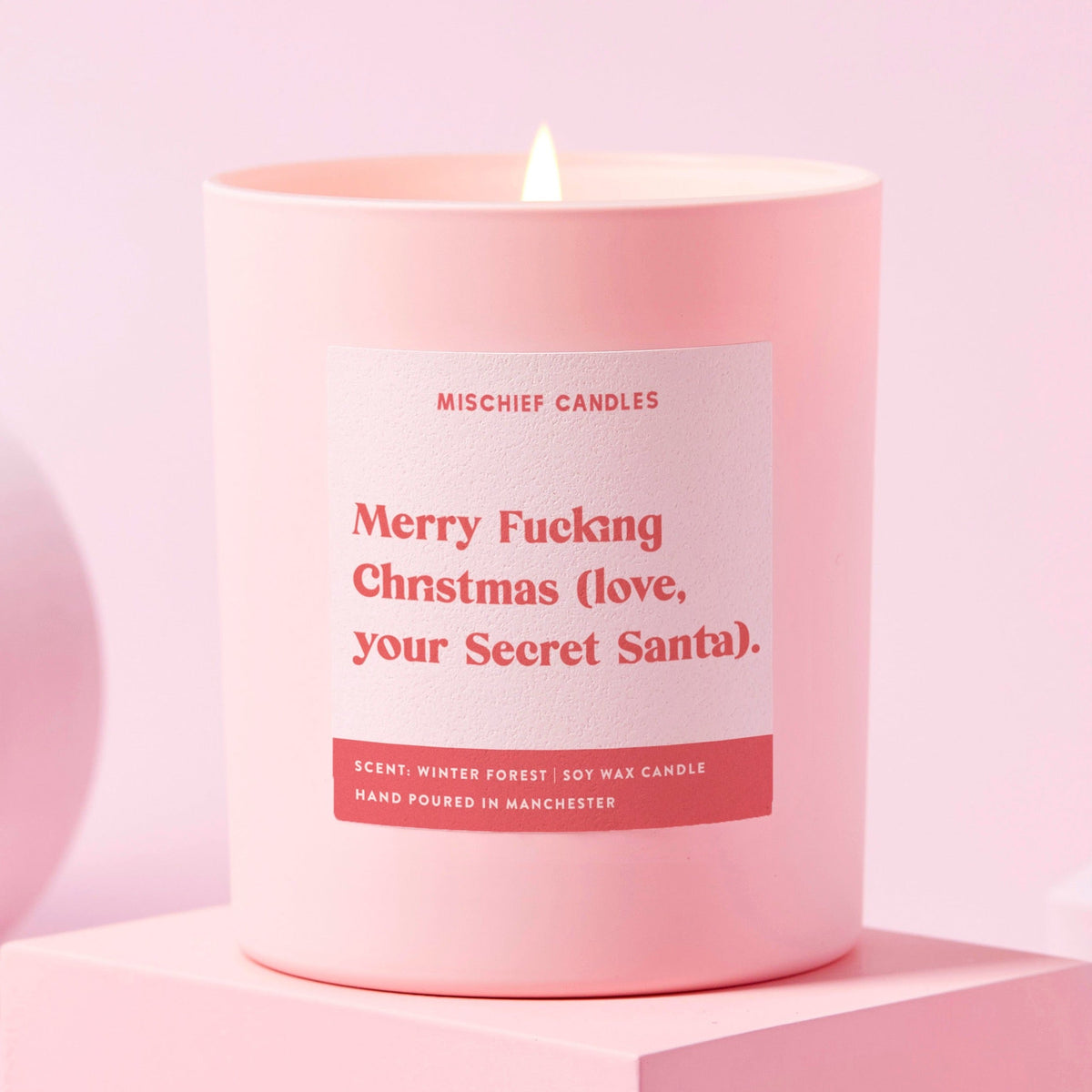 Merry Fucking Christmas Love Your Secret Santa Candle