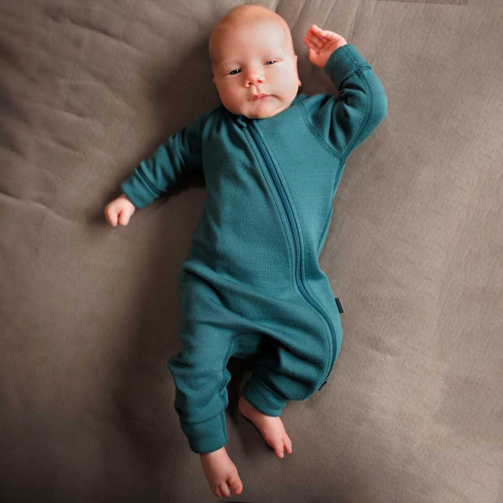 Merino Wool Baby Jumpsuit for Soft Sleeping Comfort