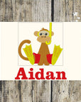 Beach Monkey with Flippers Personalised Towels