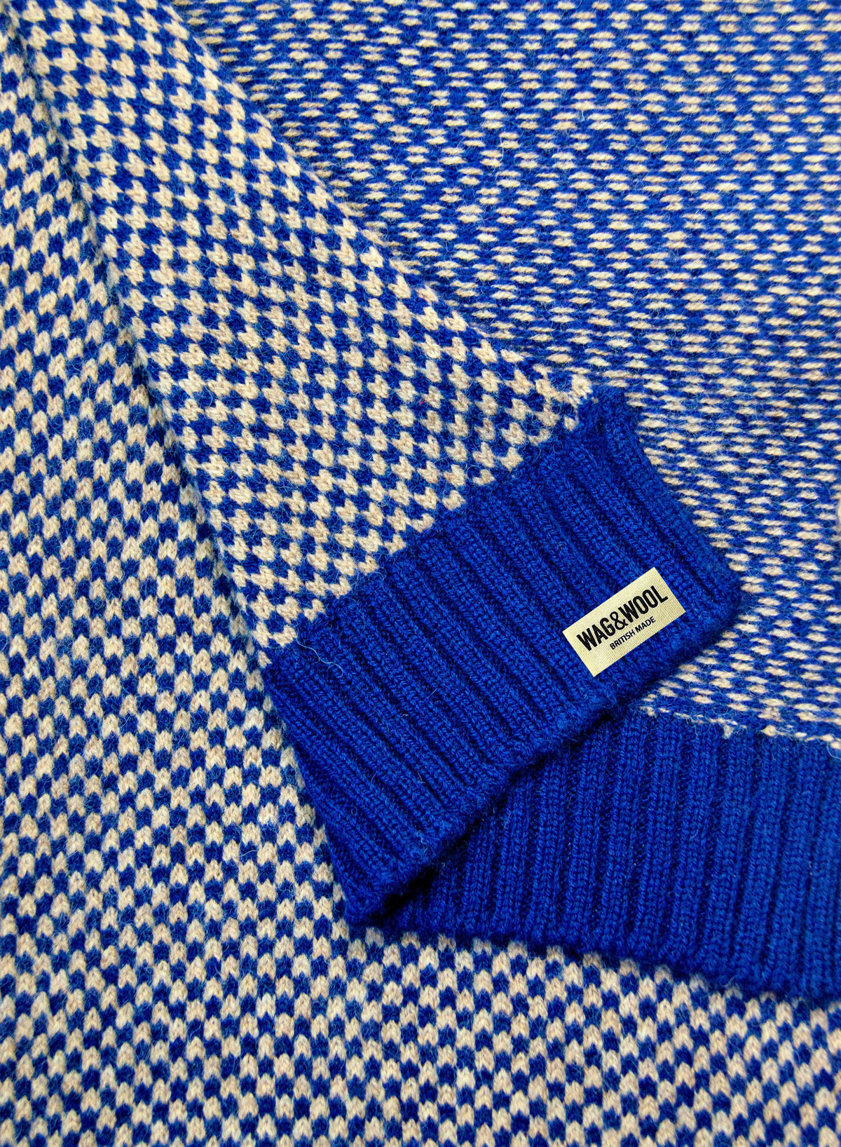 Navy Merino Lambswool Scarf | Sustainable &amp; British Made