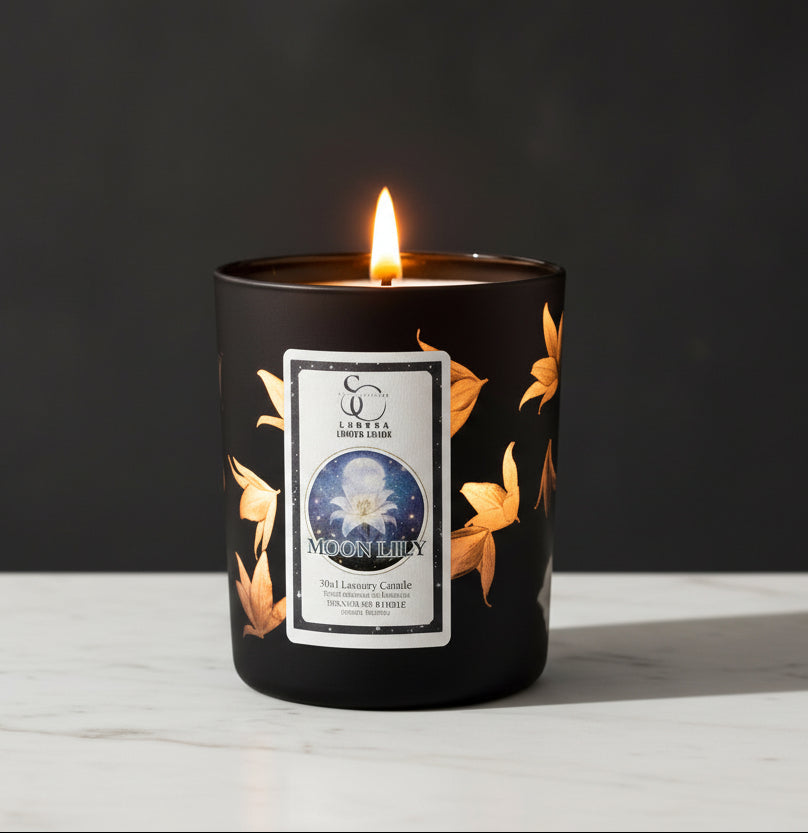 Moon Lily – Luxury Lily &amp; Amber Soy Candle (30cl)