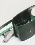 Leather Handbag Moon Pack Moss