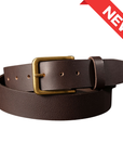 The Alchemist Belt - Brown Leather Belt With Gold-Tone Buckle